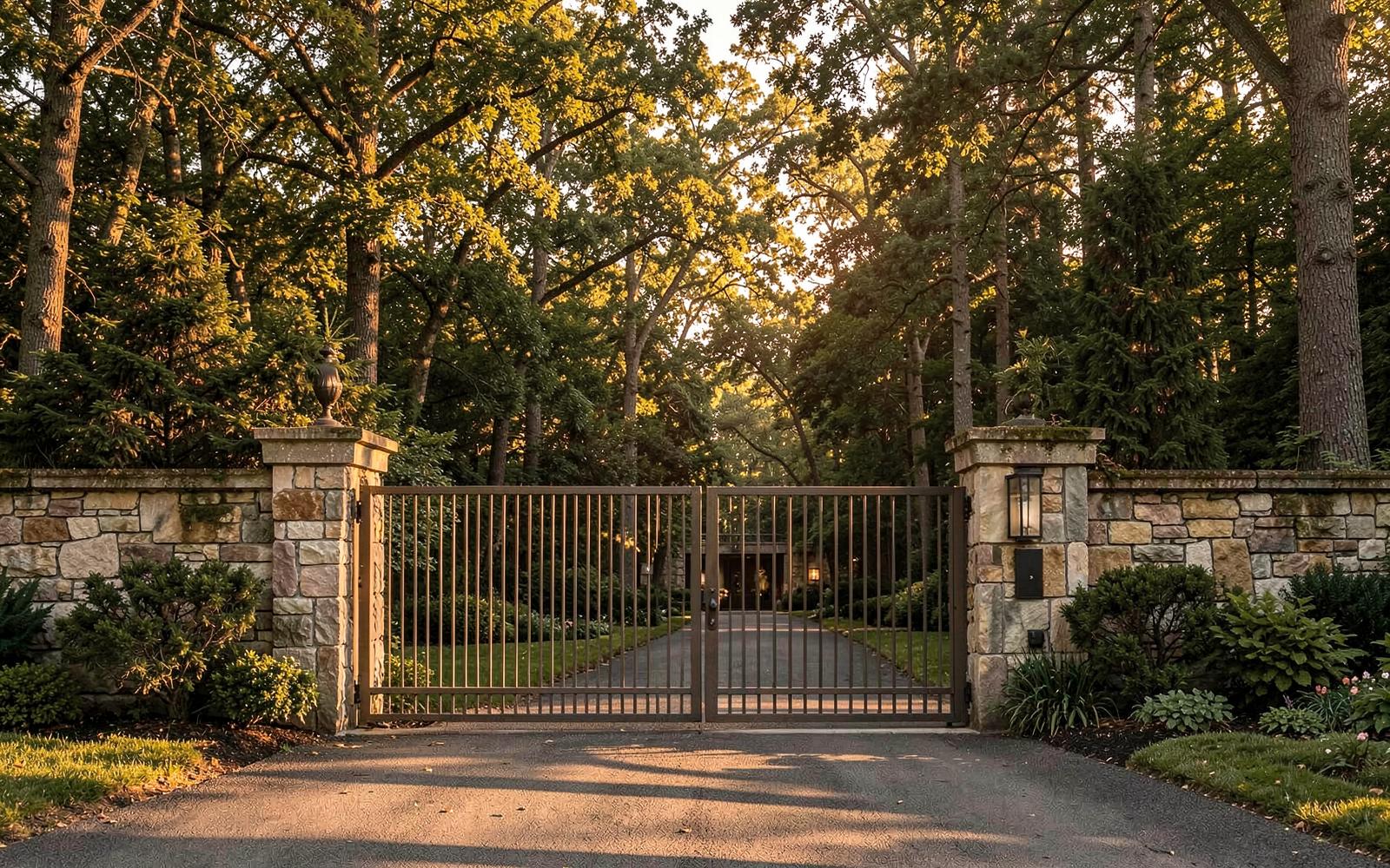Aerial view of a gated luxury enclave in Frisco, Texas